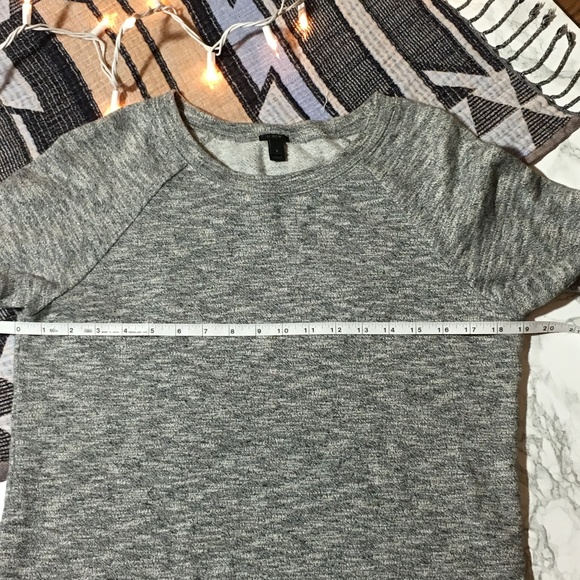 J. CREW Heather grey knit sweatshirt - Picture 6 of 7
